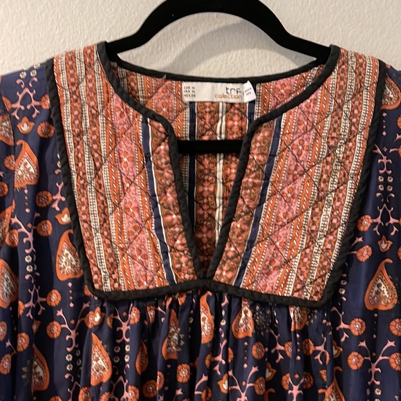 Zara TRF Collection printed boho dress with quilted detail - Picture 4 of 7